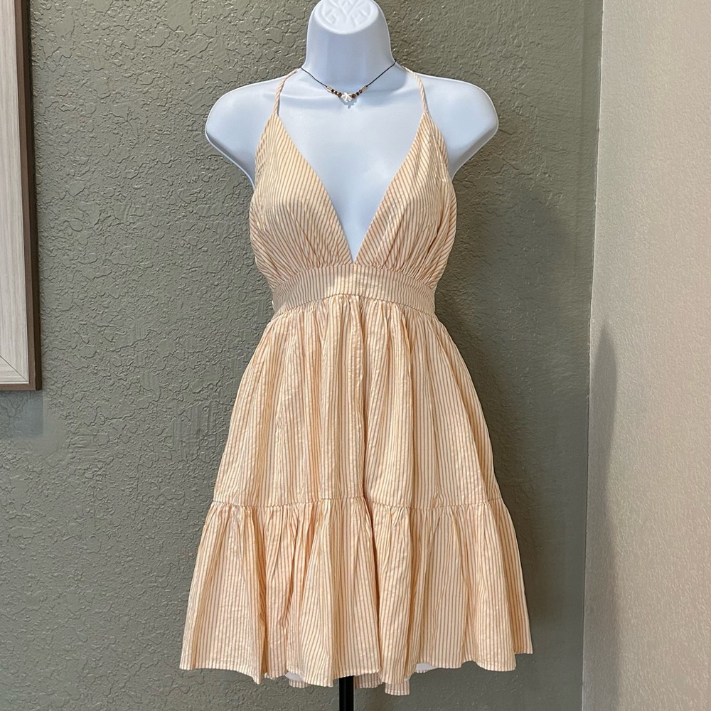 Lovely Day Peach Backless Dress